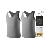 Loose Fit 2 Pack (Heather Gray+Heather Gray) 2 Pcs, Easy to Wash!