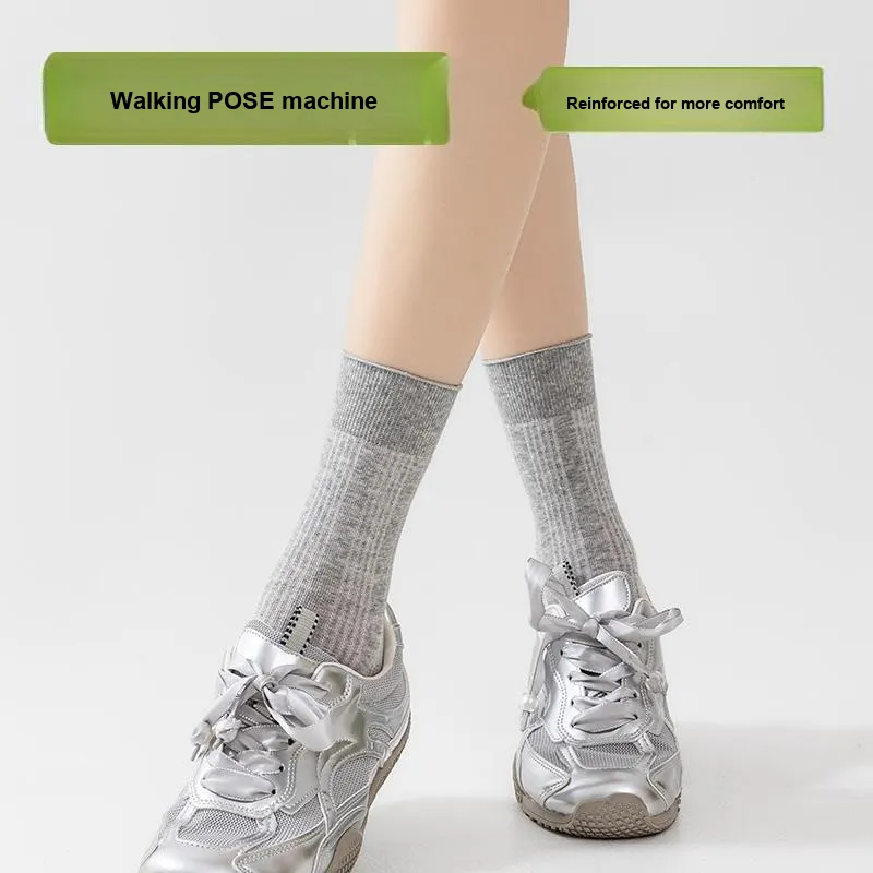Top Melon Mid Calf Socks Women's Combo Set-15