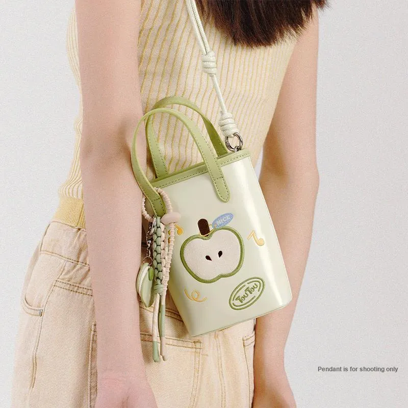 TOUTOU Synthetic Leather Handbag Regular Women's Matcha Green-5