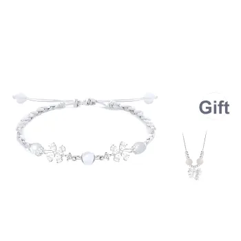 GUDUD Alloy Rope Bracelets Women's Silver