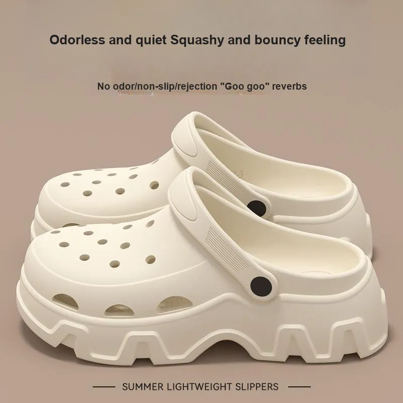 LUNNIFEIYA Clogs Outerwear Breathable Slip Resistant Home Slippers-5