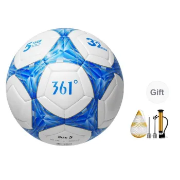 361° Size 45 Soccer PVC Machine Stitched Soccer Ball Unisex Blue White