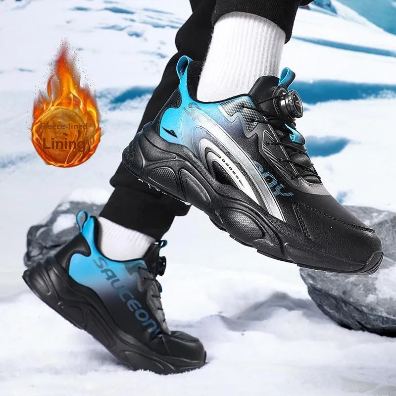 Kuding Cushioned Anti-Slip And Wear-Resistant Support Warm Low-Top Running Shoes Unisex-3