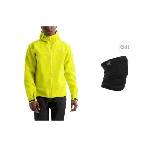 Arcteryx Beta Series Windbreaker Jackets Men Speed Green With Free Scarves