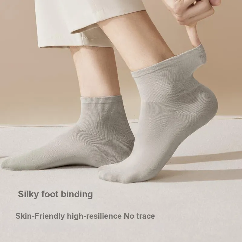Cheekkiss Mid Calf Socks Men's Box 4 Pack Ecru-10