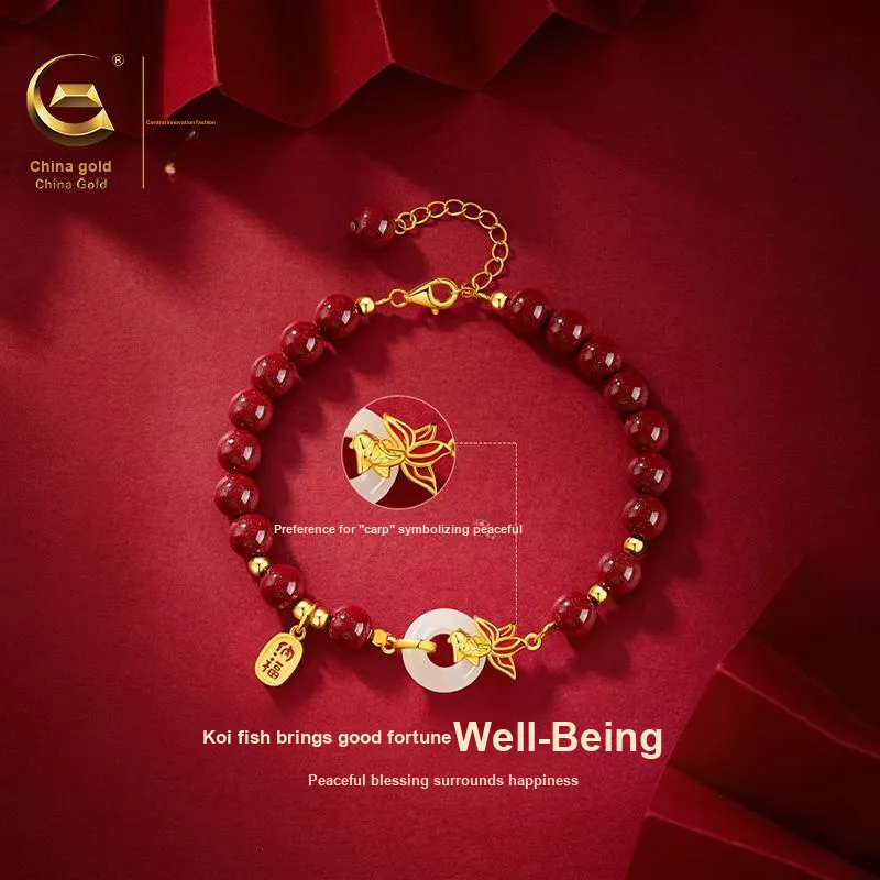 Central Fashion Cinnabar Bracelets Women's-2