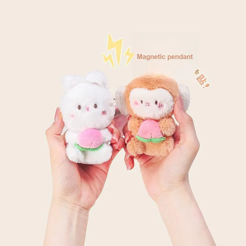 Jinnew Plush Pendants Unisex White-4