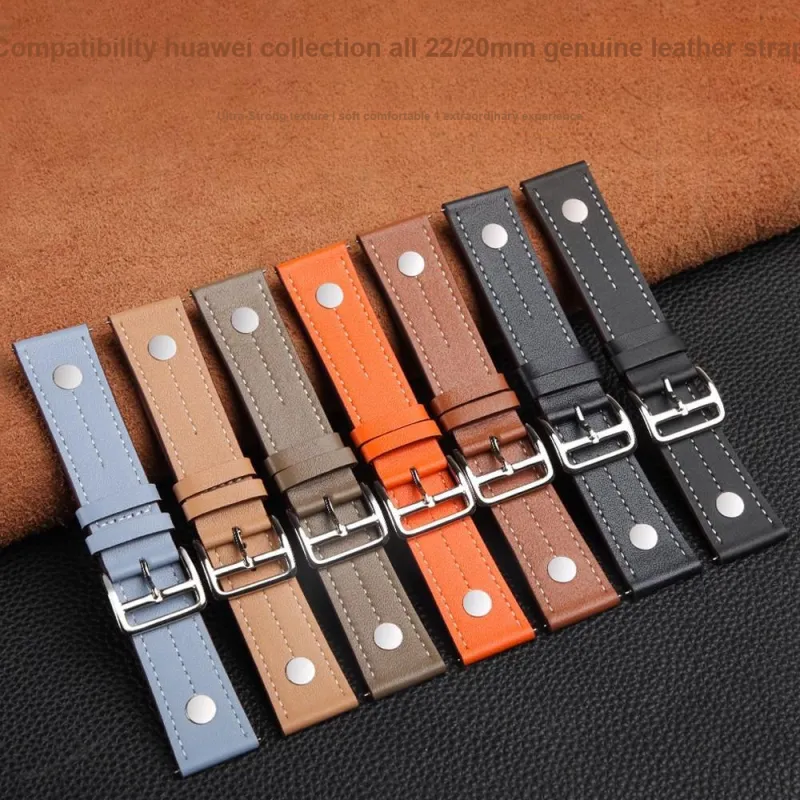 LOVINGCOOL Watch Band Huawei Compatibility Genuine Leather Material-6