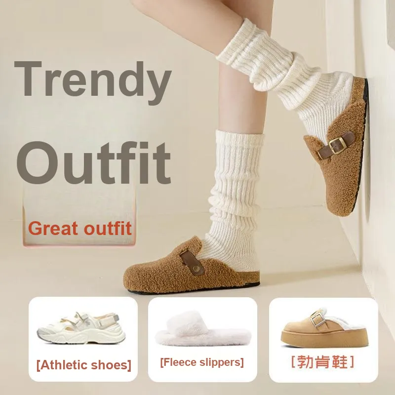 AOKANG Knee High Socks Women's Combo Set-32