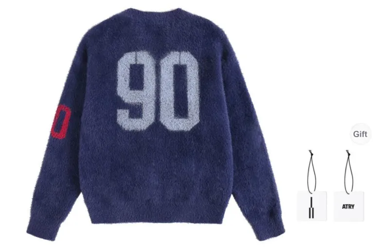 Atry Sweaters Unisex Navy Blue-1