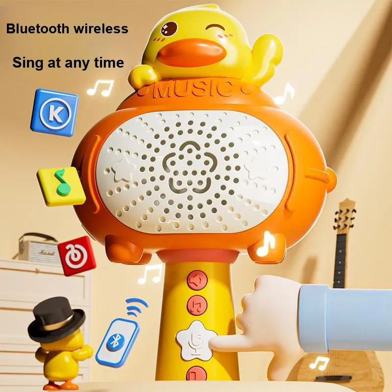 TAOQIYA Беспроводной Bluetooth Караоке Микрофон с Встроенной Колонкой Развивающие игрушки