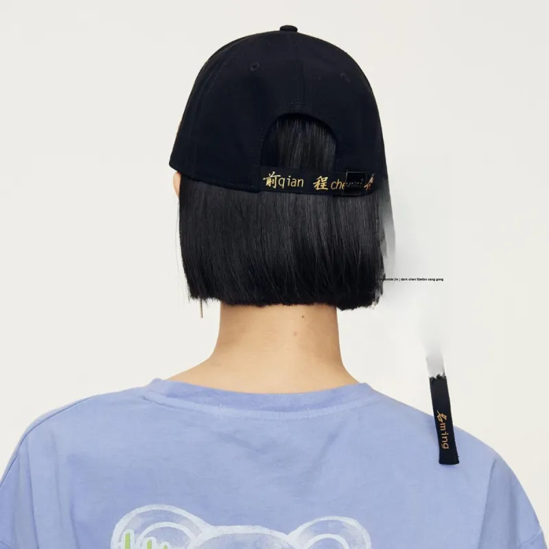 CACUSS Junior Cotton Baseball Caps Unisex Black-2