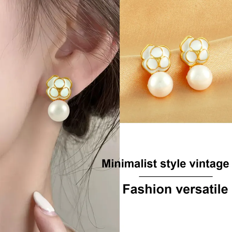 Taste The Color Pearl Earrings Women's-2