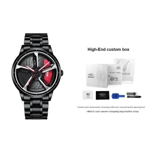 SVJ Wheel Collection Кварцевый механизм нержавеющая сталь ремешок часы мужские черный циферблат A2051G001