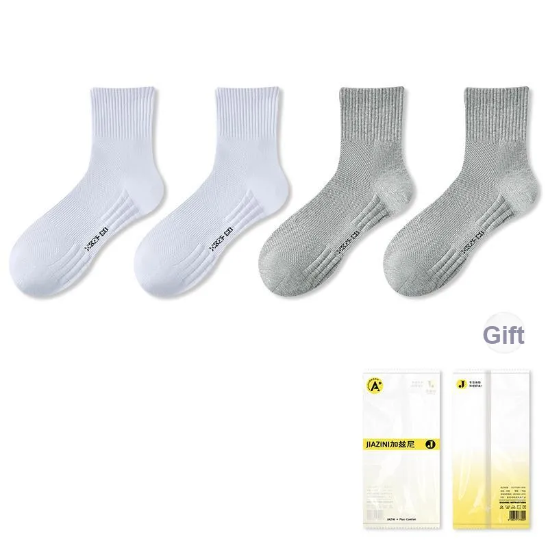 JIAZINI Mid Calf Socks Men's 4 Pack-8