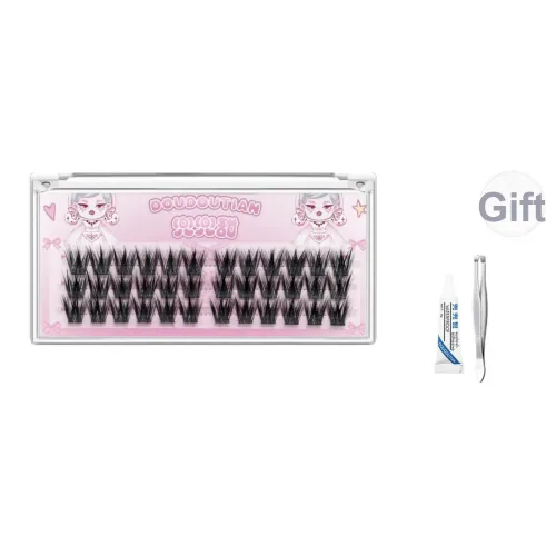 DOUDOUTIAN J Кудрявый Детский Bend Искусственные ресницы Premium Texture Западный Завивающий Одиночный Кластер Густой Сегментированный