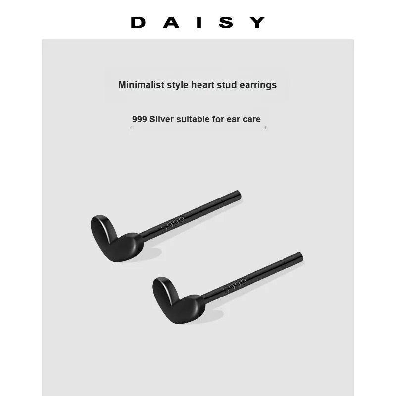 Daisy Dream 999 Fine Silver Stud Earrings Women's-3