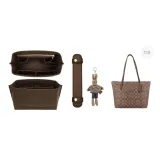 [Upgraded Brown]Stress-Relief Shoulder Strap Pad+Zip 30 Liner++(Brown Rabbit) Pendant