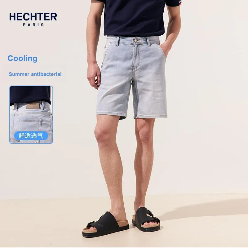 DANIEL HECHTER Denim Shorts Men's Sky Blue-2
