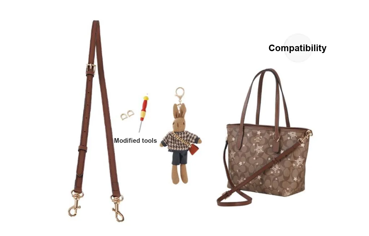 Lan Bao Fan Cow Leather Shopping Bag Accessory Women's Brown/Ecru