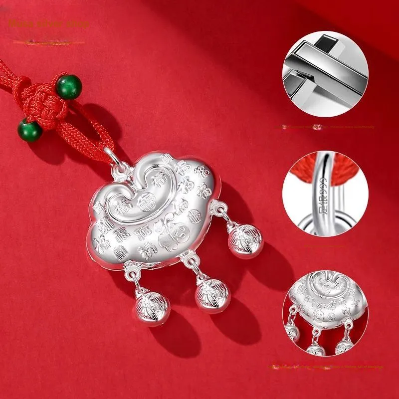 MIAOYINGE 999 Fine Silver Necklaces Kids'-2