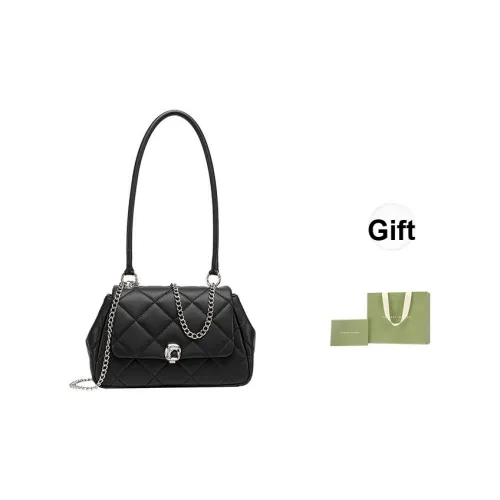 VANESSA HOGAN Lingge Series Сумка из коровьей кожи с цепочкой плечевая сумка сумка через плечо среднего размера женская черная