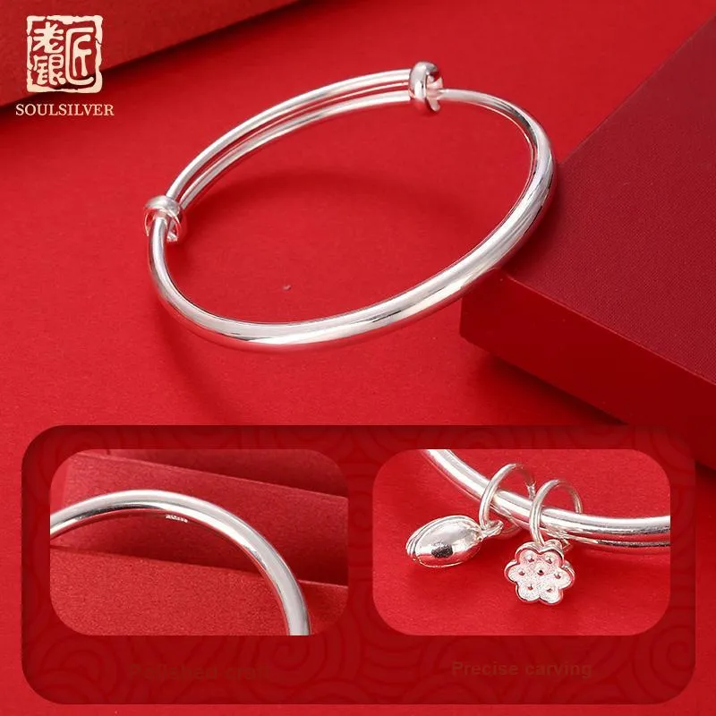LAOYINJIANG S999 Fine Silver Kids' Bangle, Baby Bangle Kids'-8