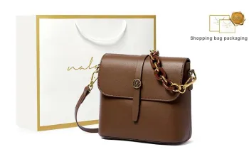 Narandu Cow Leather Chain Bag, Shoulder Bag, Crossbody Bag Women's Coffee