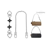 Black Four-Leaf Clover Silver (Heart Buckle)+Decorative Chain 35cm