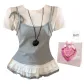 White Gray Short-Sleeved T-Shirts+Box