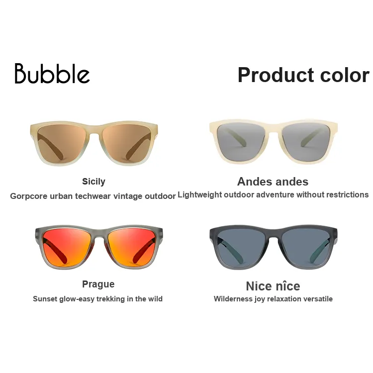 BUBBLE TR90 Square Sunglasses Unisex-19