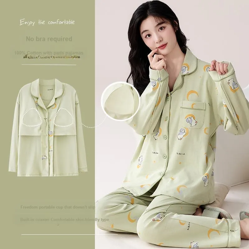 Pretty Lady Pajama Set Women's Matcha Green-5
