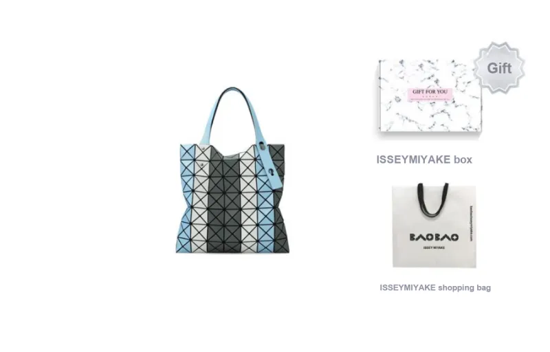 ISSEY MIYAKE PRISM STRIPE Polyvinyl Chloride Resin Tote Bag Handbag Regular Women's Turquoise-3