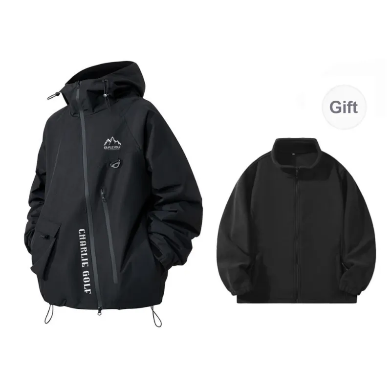 CHARLIE GOLF Water Resistant Windproof Wear Resistant Windbreaker Jacket Unisex-6