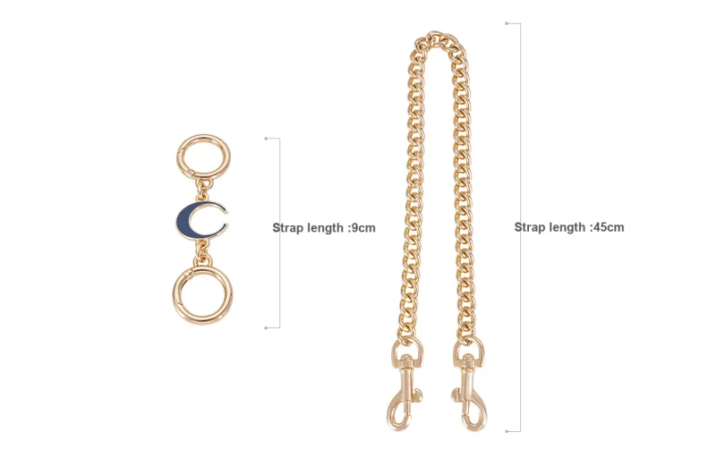 Lan Bao Fan Alloy, Metal, Chain, DuPont Paper Liner Bag Accessory Unisex Gold-31