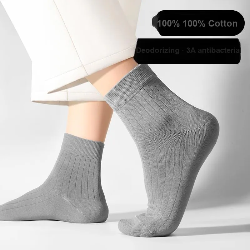 SEPTWOLVES Mid Calf Socks Men's 5 Pack Gift Box Set+Shopping Bag-26