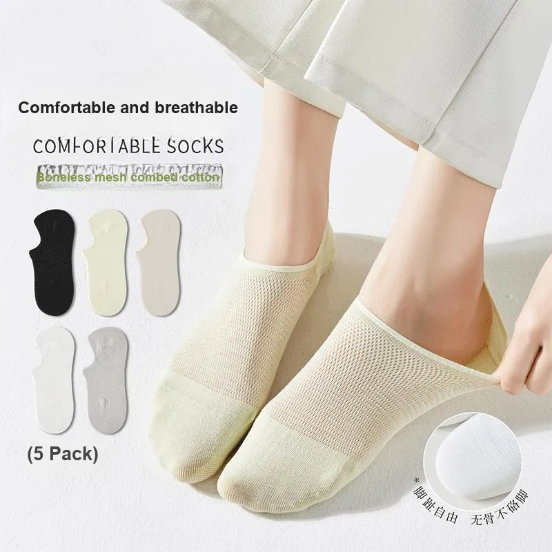 AUGUST No-Show Socks Women's 5 Pack-1