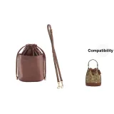 1.2cm-Width Litchi Grain Brown Adjustable+Khaki Liner Clothing Sets