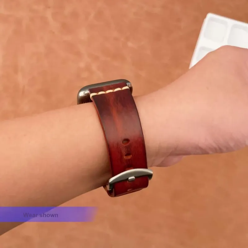 MSSM Watch Band Apple Compatibility Genuine Leather Material-4