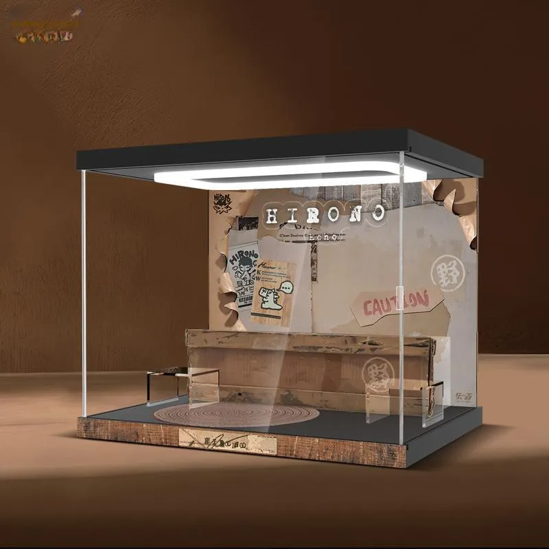 LIGHT YOUR BRICKS Compatibility Pop Mart Hirono Echo Collection Figure Display Case Model Accessories-10