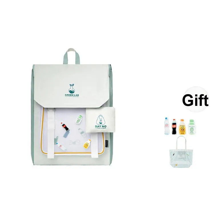 MR.ACE HOMME Polyester Backpack Regular Women's Light Green