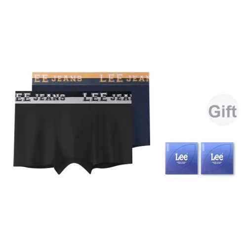 Lee Нижнее белье Подарочная коробка Мужской 10A Тутовый шелк Антибактериальный Бесшовный Мужской Трусики-бикини 2 шт с Отдельный В комплекте с коробкой