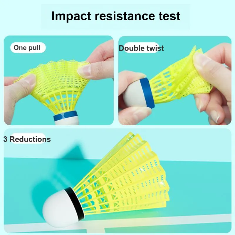 PEAK Nylon Shuttlecock 3 Pack Nylon Indoor And Outdoor Shuttlecocks-3