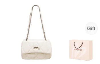 Miao Di Cow Leather One Shoulder Crossbody Women's Bag Regular Women's Milkshake White