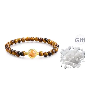 JINLIUFUJIXIANG Natural Tiger's Eye Stone Bracelets Unisex