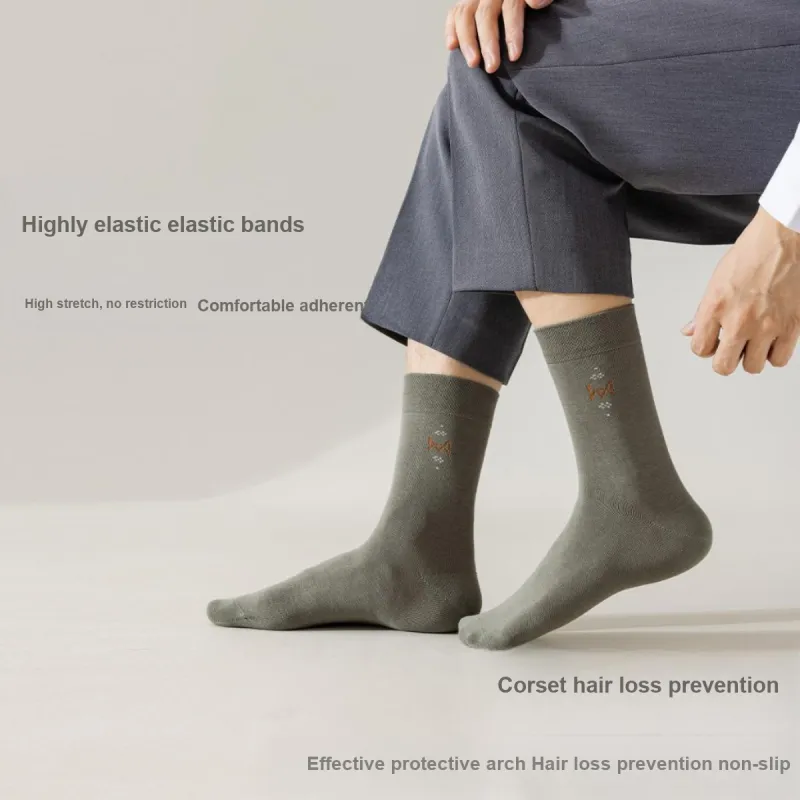 MIIOW Mid Calf Socks Men's 5 Pack-5