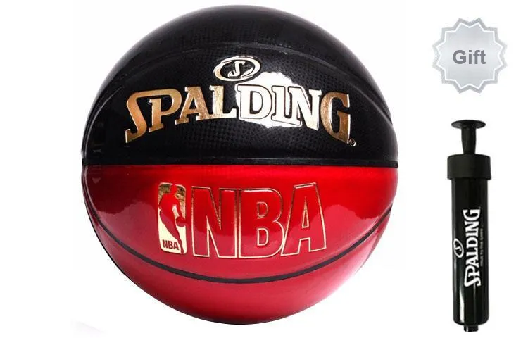 SPALDING PU Basketball Red Black Size 7 Ball Training Unisex-3