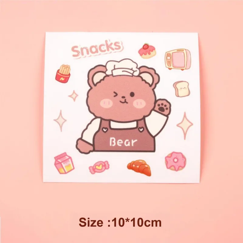 XIAOKOUTU Send Ten Astronaut Instagram Style Cartoon Pattern Cute Creative Transparent Stickers. Stickers-5