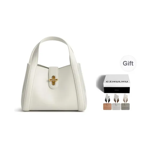 Cthulhu Cow Leather Tote Basket Bag Shoulder Bag, Crossbody Bag, Handbag Medium Size Women's Latte/Ecru