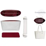 City33 (Glacier White) Burgundy Liner+Bottom Pad+Shoulder Strap Pad[Anti-Sinking Three-Piece Set]